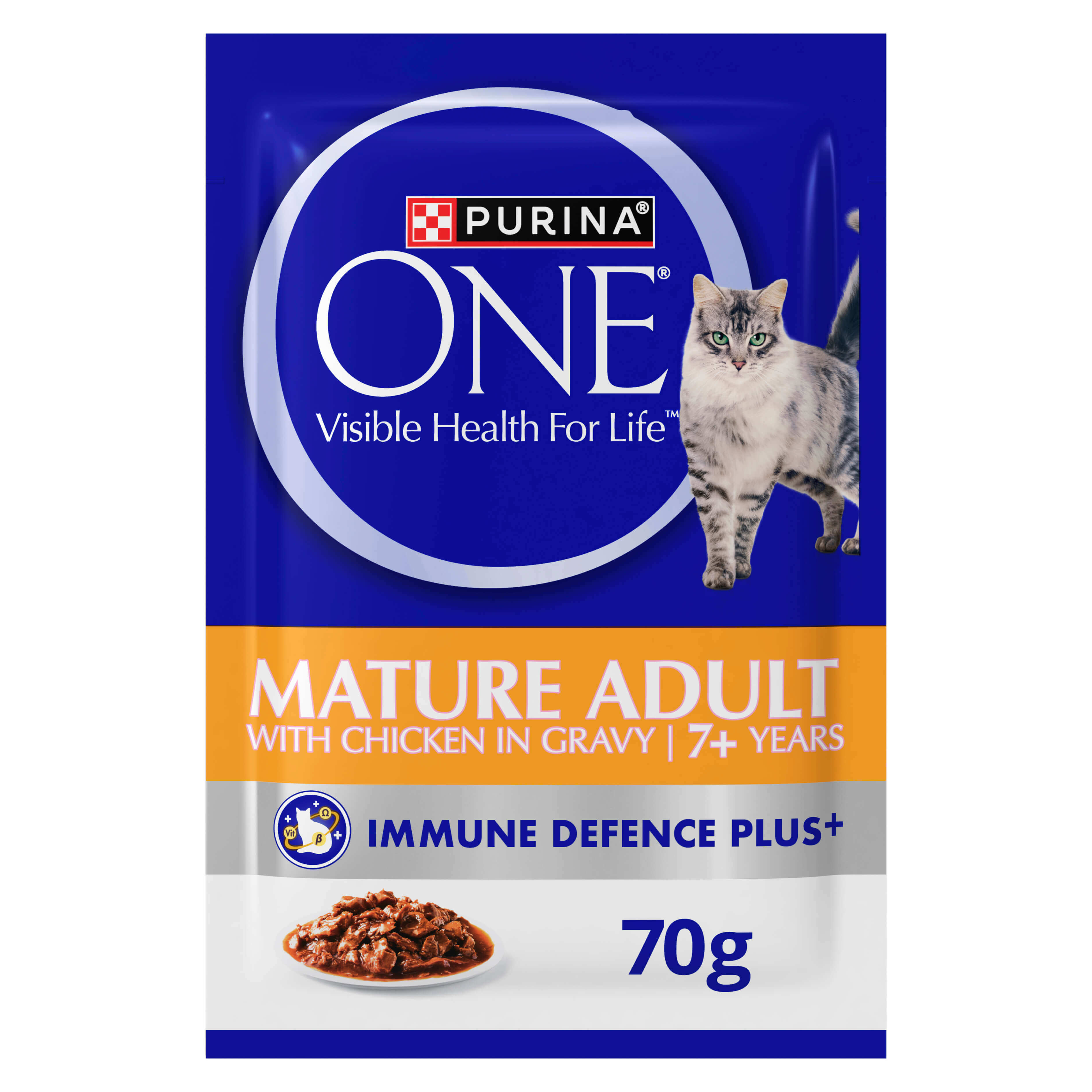 PURINA ONE Mature Adult 7 with Succulent Chicken in Gravy Wet