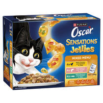 OSCAR Sensations Jellies Mixed Menu With Chicken, Salmon & Mackerel Adult FOP