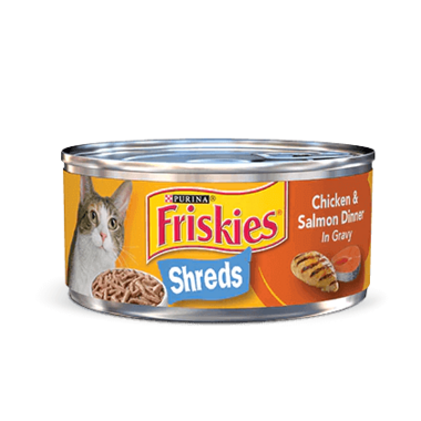 friskies chicken and salmon shreds