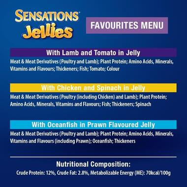 OSCAR Sensations Jellies Favourites Menu With Lamb, Chicken & Oceanfish menu